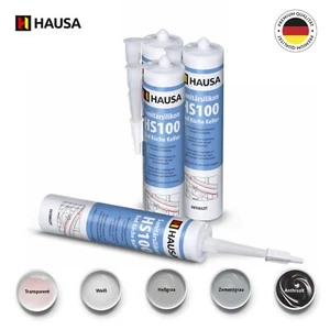 Sanitario Silicona HS100 4x310ml Sellante Baño Ducha Cocina Sellos Pegar CASA - Imagen 1 de 25