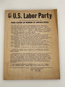 Partito Laburista USA Nuovo Bollettino Notizie Solidarietà Lyndon LaRouche Cospirazione Politica - Foto 1 di 4