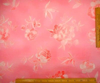 Tela Edredón 1 1/8 Yarda OFERTA Rosa Marfil Floral en Lt Rosa Kaufman Algodón De Colección #PC Foto 1 de 2