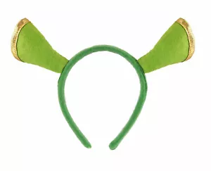 Green Ogre Shrek Fiona Ears on Headband Fancy Dress Swamp Monster Unisex Animal - Picture 1 of 1