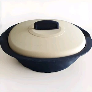 Thermo Top Tupperware, super Zustand, Schüssel mit Deckel, Blau- weiß, 1,0 Liter - Bild 1 von 2