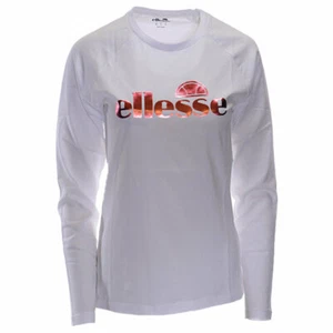 ELLESSE AGATHA SCY0565 Womens T-Shirt Crew Neck Summer Cotton Long Sleeve Tee - Picture 1 of 5