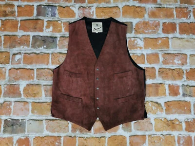 Chevignon Paris Vintage Leather Vest Blackberry Suede Size: M Tip Top - Image 1 of 4