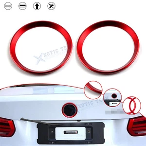 For BMW 5 Series E60 E63 F10 E46 E39 Red Front Hood Rear Trunk Logo Ring Emblem - Picture 1 of 10
