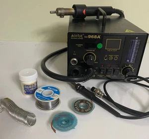 Aoyue 968A+ Professionelle SMD Digitale Heißluft Rework Station mit Lötkolben+++ - Bild 1 von 6
