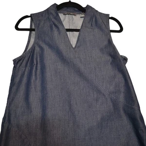 Toad&Co Jeanskleid Damen Ärmellos V-Ausschnitt Freizeit Dunkelblau Medium - Bild 1 von 5