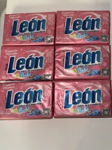 Leon Jabon En Barra Bebe Ropa sapone detersivo bar lavanderia 350 g ogni confezione da 6! - Foto 1 di 2