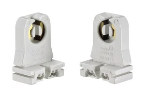 Leviton C20-13351-00W White Medium Base Bi-Pin Linear Fluorescent Lampholder - Picture 1 of 1