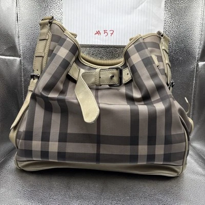 Burberry Beige Smoked Check PVC and Leather Walden Hobo - Image 1 of 4