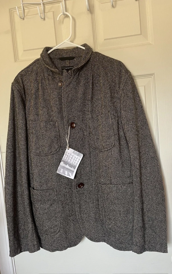 Engineered Garments Bedford Wool Button Up Jacket Herringbone Brown Men’s L NWT - Image 1 of 4