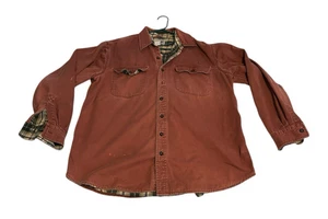 Camicia LL Bean Red Light Russet cotone robusta invecchiata taglia large uomo shacket - Foto 1 di 20
