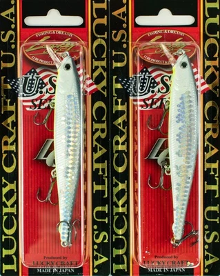 (LOTE DE 2) PISTOLA LUCKY CRAFT FLASH POINTER 100 3/8 OZ FPT100-151 MS MET SHAD I8262 Foto 1 de 3