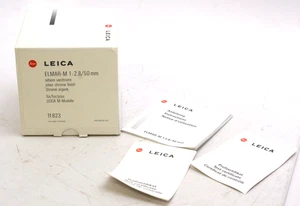Caja vacía original Leica Plus manuales para lente Leica ELMAR-M 50 mm 2,8 - Imagen 1 de 11