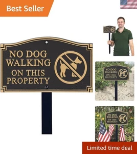 "No Dog Walking On Property" Statement Plaque - Picture 1 of 10