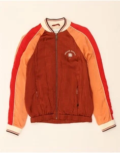 SCOTCH & SODA Womens Bomber Jacket UK 6 XS Brown Colourblock Viscose ZN11 - Picture 1 of 3