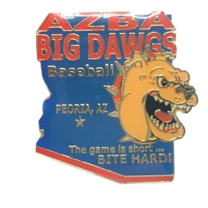 Vintage AZBA Peoria Arizona Big Dawgs Baseball Pin Trading Collectible Bite Hard - Picture 1 of 6