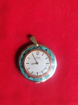 Reloj Colgante Mecánico Vintage ORIS Antichoque Hecho en Suiza Tono Dorado  Foto 1 de 4