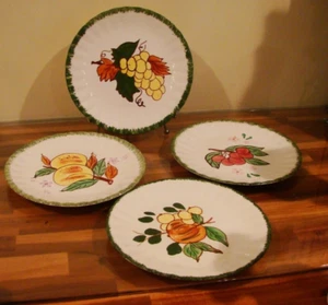 Blue Ridge Plate Southern Pottery Plates 8.25" Fruit - Lot of 4 Vtg - Picture 1 of 8