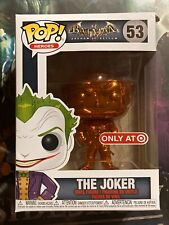 Funko POP Batman Arkham Asylum 53 Target Exclusive The Joker Orange Chrome DmgBx