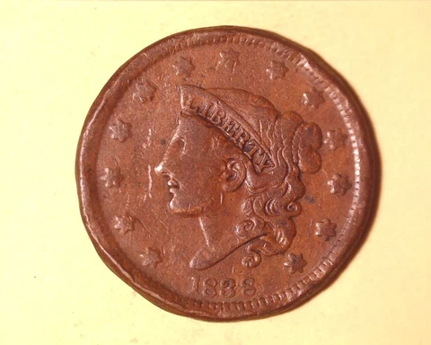 1838 Large Cent VF DETAILS  405-3-420-3-1995 Cover