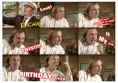 BOTTOM tv Ade Edmondson Rik Mayall PERSONALISED Happy MY Birthday SPOOF Card