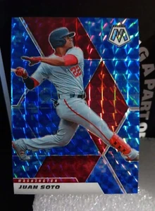 2021 Panini Mosaic Juan Soto Blue Prizm New York Mets Baseball Card - Picture 1 of 2