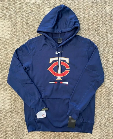 Men's Size L Large Nike Pullover Hoodie Sweatshirt Blue MLB Minnesota Twins Cover