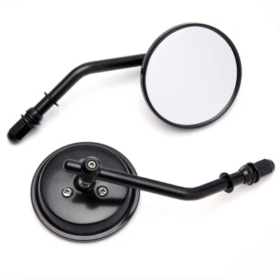 Espejos retrovisores redondos negros para motocicleta Harley Davidson Dyna Super Glide FXD Foto 1 de 4
