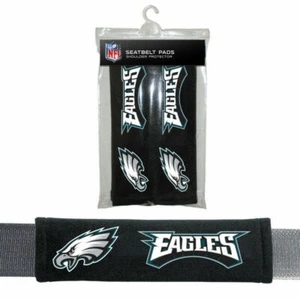 Philadelphia Eagles Velour Seat Belt Shoulder Pads 2/PK Auto Car Truck Vehicle - Picture 1 of 1