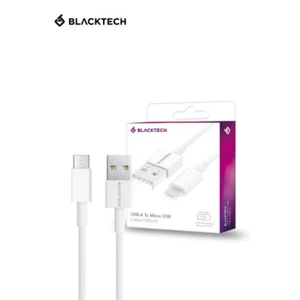 BLACKTECH USB-A To MICRO-USB Fast Charging Cable 100cm - White - Picture 1 of 2