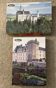 2 rompecabezas Roseart 1000 piezas - castillo de Neuschwanstein, castillo de Villandry - Imagen 1 de 6