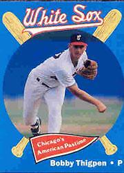 1989 Chicago White Sox White Sox Coke Baseball Card #26 Bobby Thigpen
