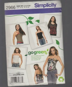 SIMPLICITY pattern 2966 corset top Sz 14 16 18 20 uncut unused PLUS - Picture 1 of 2