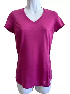 Salomon Size XS Pink Short Sleeve Active Dry Athletic Knit Top - Picture 1 of 10