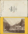 A. Gabler, Suisse, Jungfrau vue d'Interlaken Vintage CDV albumen carte de v