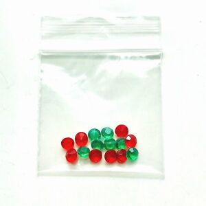 Christmas Crystals RED & GREEN fit Glass  Locket Floating Charms 4mm