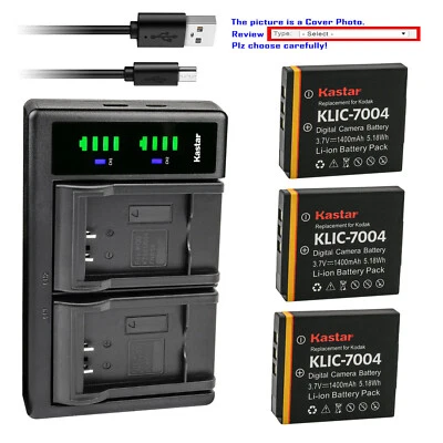 Carregador USB Kastar Battery LTD2 para Kodak EasyShare V1233, EasyShare V1253, Zi8 - Imagem 1 de 4