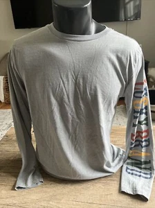Kid's LUCKY BRAND Gray Long Sleeve T-Shirt Size XL (18/20) Sleeve Logo Print - Picture 1 of 5