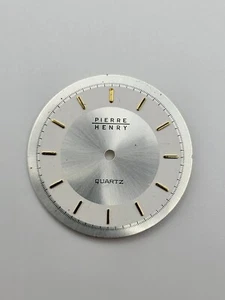 Pierre Henry Circular Blanco Esfera de Reloj Metal Repuesto 28.50mm - Imagen 1 de 5