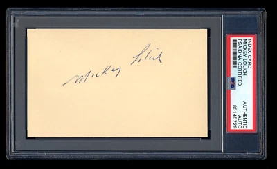 MICKEY LOLICH SIGNED INDEX CARD PSA/DNA DETROIT TIGERS ALL STAR 1968 WSC MVP - Image 1 of 2