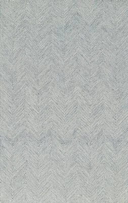 Momeni Charles Wool Hand Tufted Contemporary Indoor Area Rug Blue 5' X 8' - Image 1 of 4