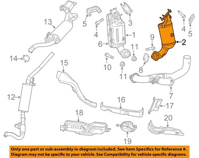 Colector sistema de escape CHRYSLER OEM 11-19 200 68036151AM Foto 1 de 2