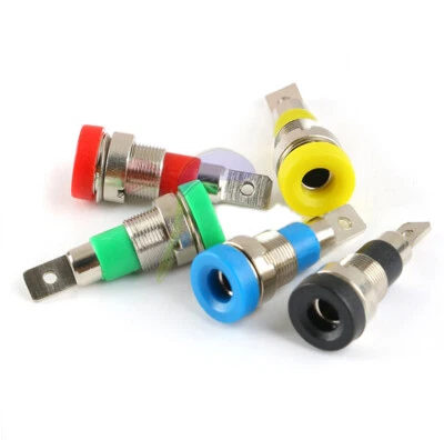 24A Terminal Block Banana Panel Socket Connector 4mm x 28mm Test Seat Multicolor - Image 1 of 4