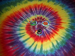 GRATEFUL DEAD TOUR STEAL SPACE YOUR FACE ROSE TERRAPIN TURTLE BUTTON PIN NEU POSTEN - Bild 1 von 2