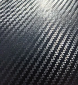 Black 3D Carbon Fibre Textured Vinyl Car Wrap - BUBBLE FREE Vehicle Film Sticker - Picture 1 of 6