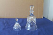 2 vintage Royal Brierley crystal cut glass bells