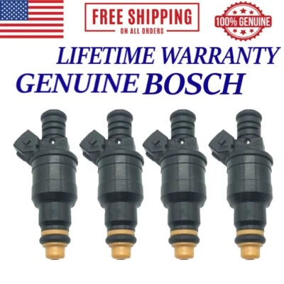 OEM 4X Bosch Fuel Injectors 1985-1992 Volvo 740 2.3L I4 Naturally Aspirated - Image 1 of 4