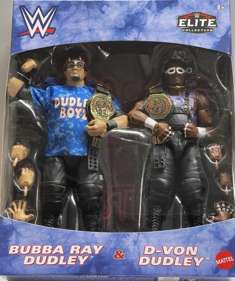 WWE Elite Dudley Boyz 2‑Pack Bubba Ray & D‑Von Mattel Limited Edition Figures