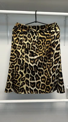 Falda para mujer Just Cavalli vintage con estampado de leopardo talla 42 Foto 1 de 4