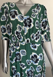 Jigsaw Women's long Dress Green/Multi Floral Pattern size uk16 - Picture 1 of 11